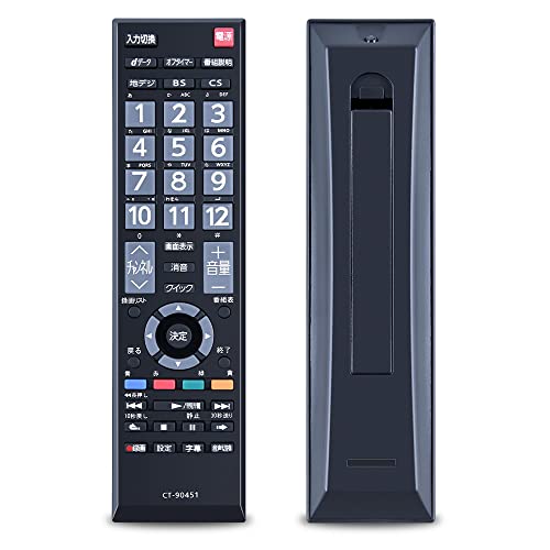 TOSHIBA テレビリモコン CT-90451 中古品 (管：2A2-M1）